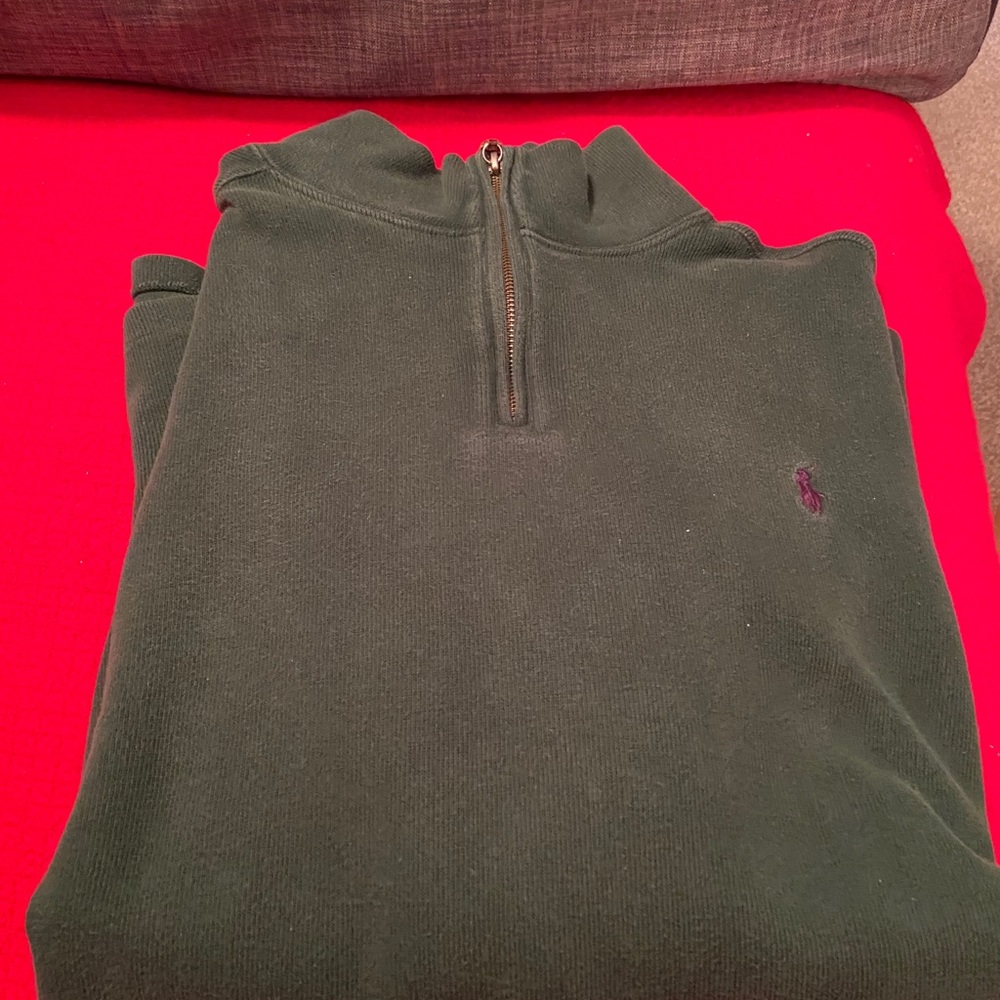 Polo Ralph Lauren XXL green L sleeve quarter zip